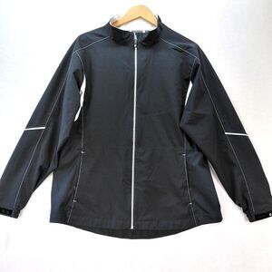 Footjoy Jacket Womens  XL Black Dryjoys HydroLite Full Zip Golf Rain Waterproof